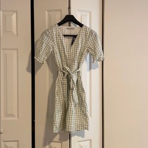 Abercrombie & Fitch Green Gingham Dress